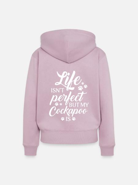 Cockapoo Hund - Frauen Premium Bio Zip Hoodie - Altrosa