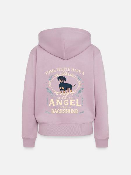 Dackel Hund - Frauen Premium Bio Zip Hoodie - Altrosa