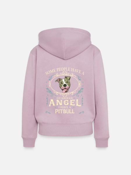 Pitbull Hund - Frauen Premium Bio Zip Hoodie - Altrosa
