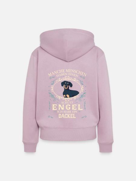 Dackel Dachshund Hund Hundehalter - Frauen Premium Bio Zip Hoodie - Altrosa