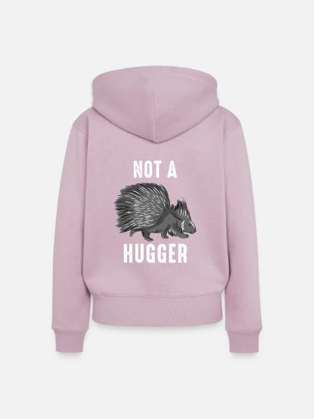 Stachelschwein Tier - Frauen Premium Bio Zip Hoodie - Altrosa