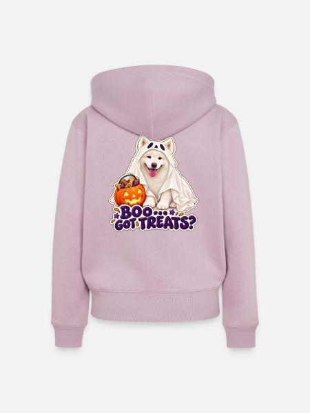 Geisterwelpe Boo Leckerlis - Frauen Premium Bio Zip Hoodie - Altrosa