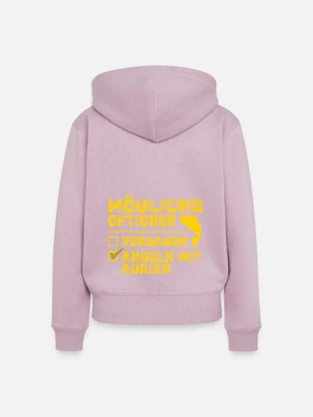 Angeln Fisch Adrian - Frauen Premium Bio Zip Hoodie - Altrosa