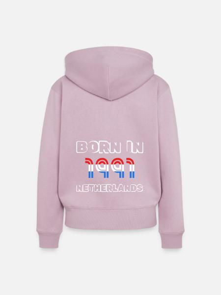 Netherlands 1991 - Frauen Premium Bio Zip Hoodie - Altrosa