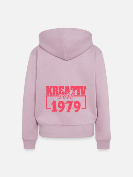 Kreativ seit 1979 - Frauen Premium Bio Zip Hoodie - Altrosa