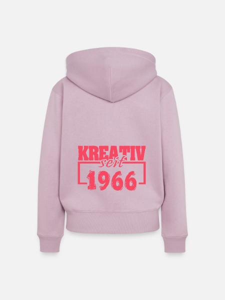 Jahr 1966 - Frauen Premium Bio Zip Hoodie - Altrosa