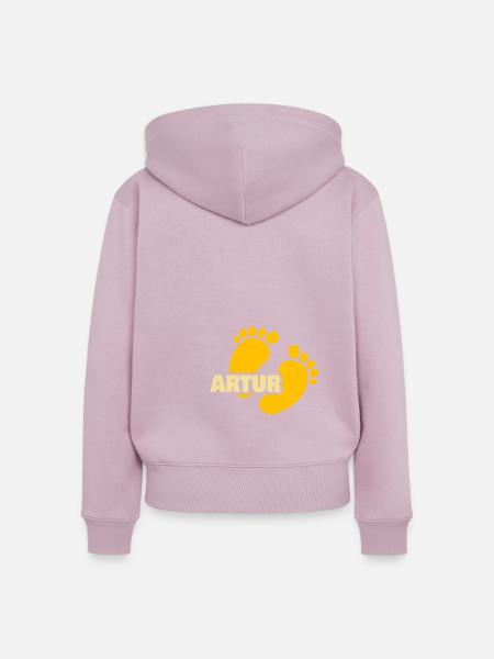 Geschenk für Artur - Frauen Premium Bio Zip Hoodie - Altrosa