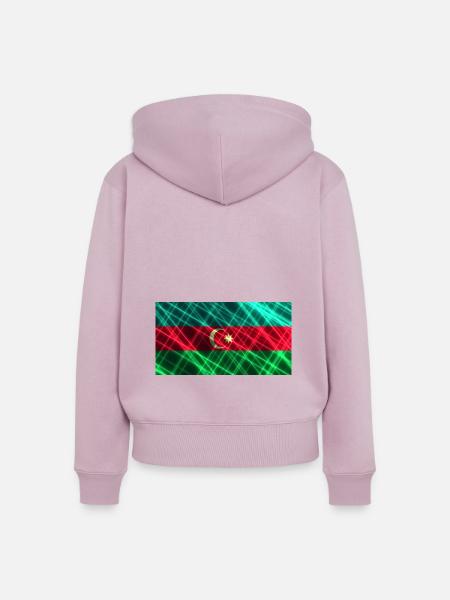 Aserbaidschan - Frauen Premium Bio Zip Hoodie - Altrosa