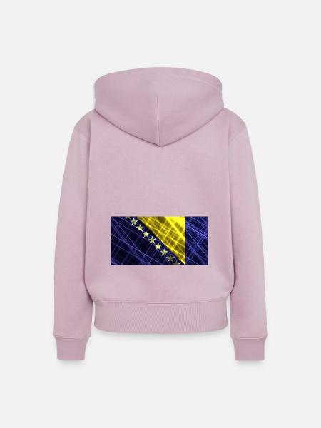 Bosnien und Herzegowina - Frauen Premium Bio Zip Hoodie - Altrosa