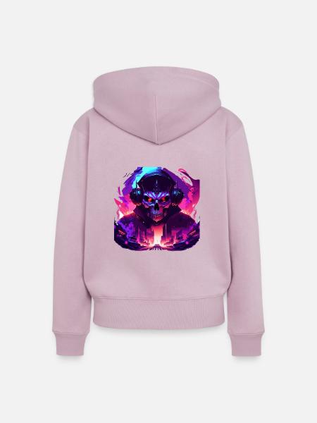 digital death - Frauen Premium Bio Zip Hoodie - Altrosa