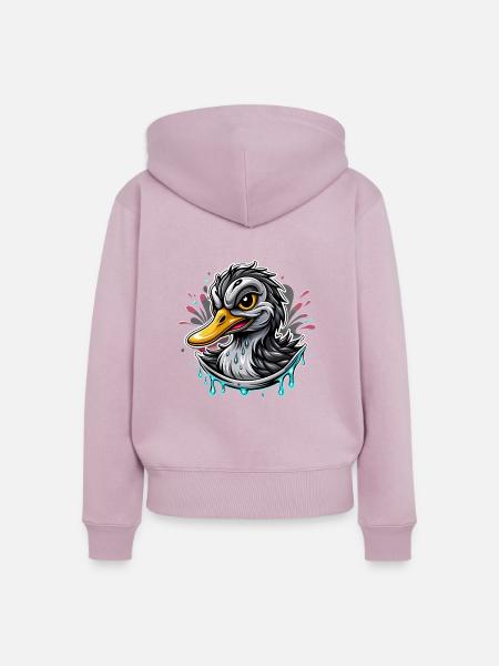 Ente - Frauen Premium Bio Zip Hoodie - Altrosa