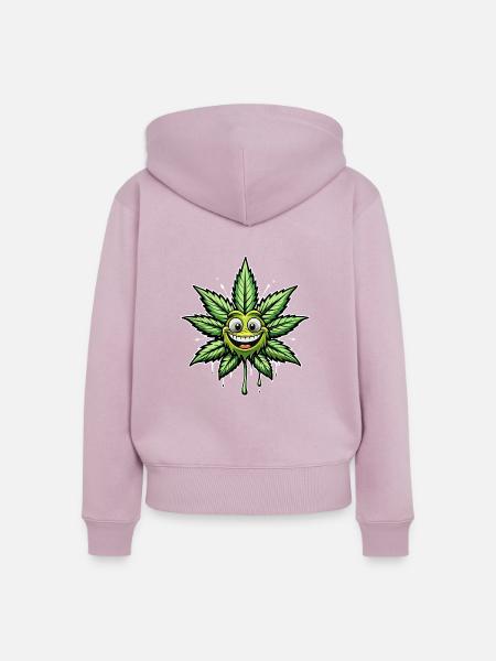 cannabis sheet - Frauen Premium Bio Zip Hoodie - Altrosa