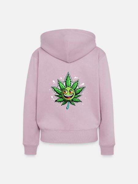 weed - Frauen Premium Bio Zip Hoodie - Altrosa