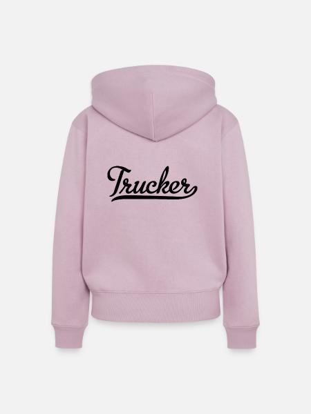 Trucker - Frauen Premium Bio Zip Hoodie - Altrosa