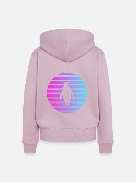 Pinguin - Frauen Premium Bio Zip Hoodie - Altrosa