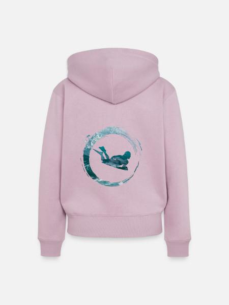 Bodyboard - Frauen Premium Bio Zip Hoodie - Altrosa