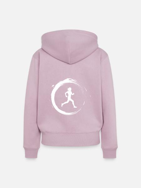 Joggen - Frauen Premium Bio Zip Hoodie - Altrosa