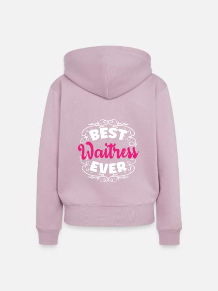 Best Waitress Ever - Frauen Premium Bio Zip Hoodie - Altrosa