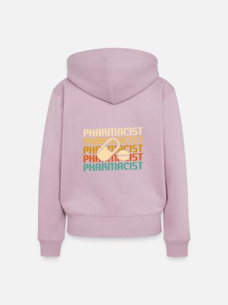 Retro Pharmacist Pharmaceutical Pharmacy - Frauen Premium Bio Zip Hoodie - Altrosa