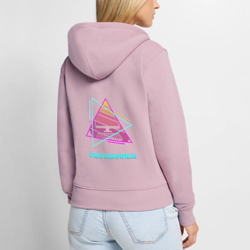 Retro Programmer Computer Programming Women's Premium Organic Zip Hoodie