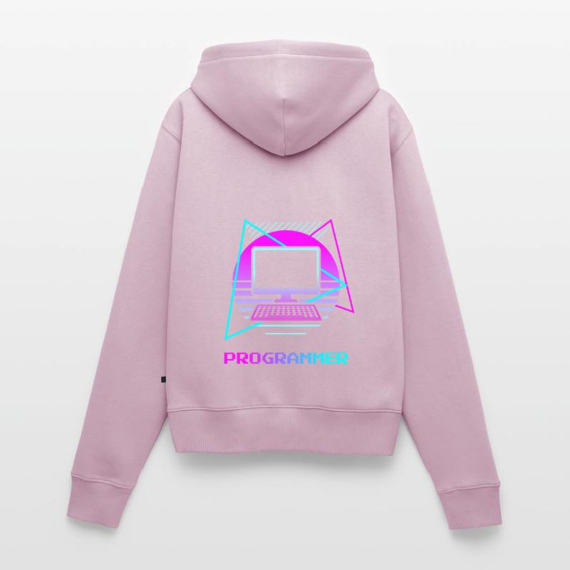 Retro Programmer Computer Programming Frauen Premium Bio Zip Hoodie