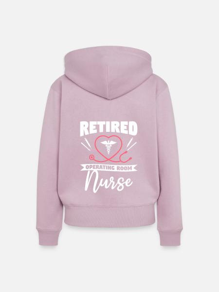 Pensionierte OP-Krankenschwester ODER Ruhestandsschwestern - Frauen Premium Bio Zip Hoodie - Altrosa