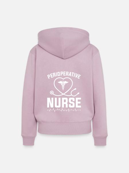 Perioperative Krankenschwester OP-Krankenschwestern ODER - Frauen Premium Bio Zip Hoodie - Altrosa