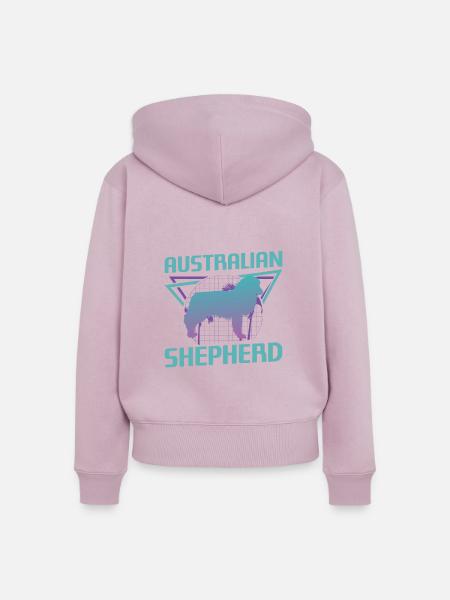 Retro australischer Schäferhund-Liebhaber - Frauen Premium Bio Zip Hoodie - Altrosa
