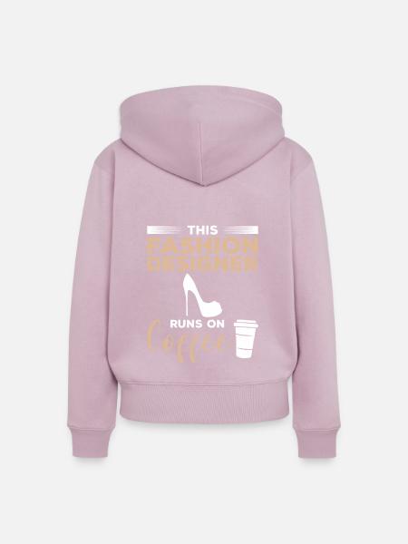 Diese Modedesignerin entwirft Kaffee - Frauen Premium Bio Zip Hoodie - Altrosa