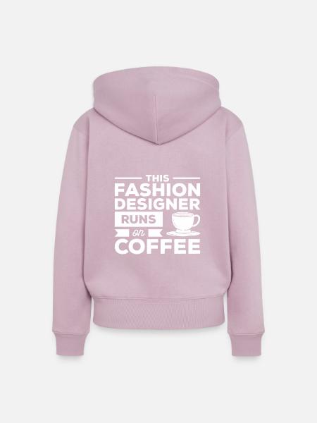 Diese Modedesignerin entwirft Kaffee - Frauen Premium Bio Zip Hoodie - Altrosa