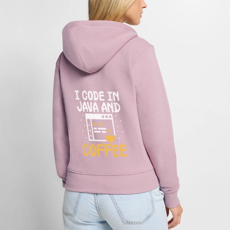 Kaffee-Codierung Programmierer Programmierer Entwickler Nerd Coff Frauen Premium Bio Zip Hoodie