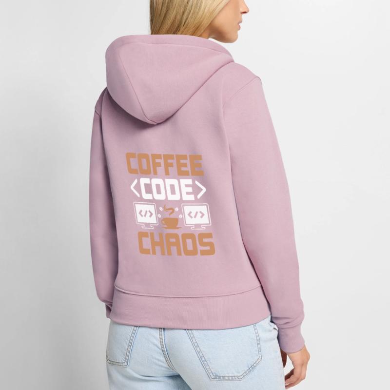 Kaffee-Codierung Programmierer Programmierer Entwickler Nerd Coff Frauen Premium Bio Zip Hoodie