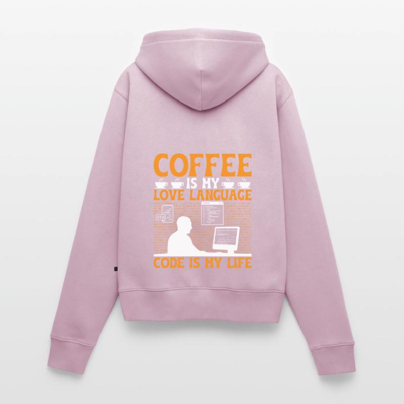 Kaffee-Codierung Programmierer Programmierer Entwickler Nerd Coff Frauen Premium Bio Zip Hoodie