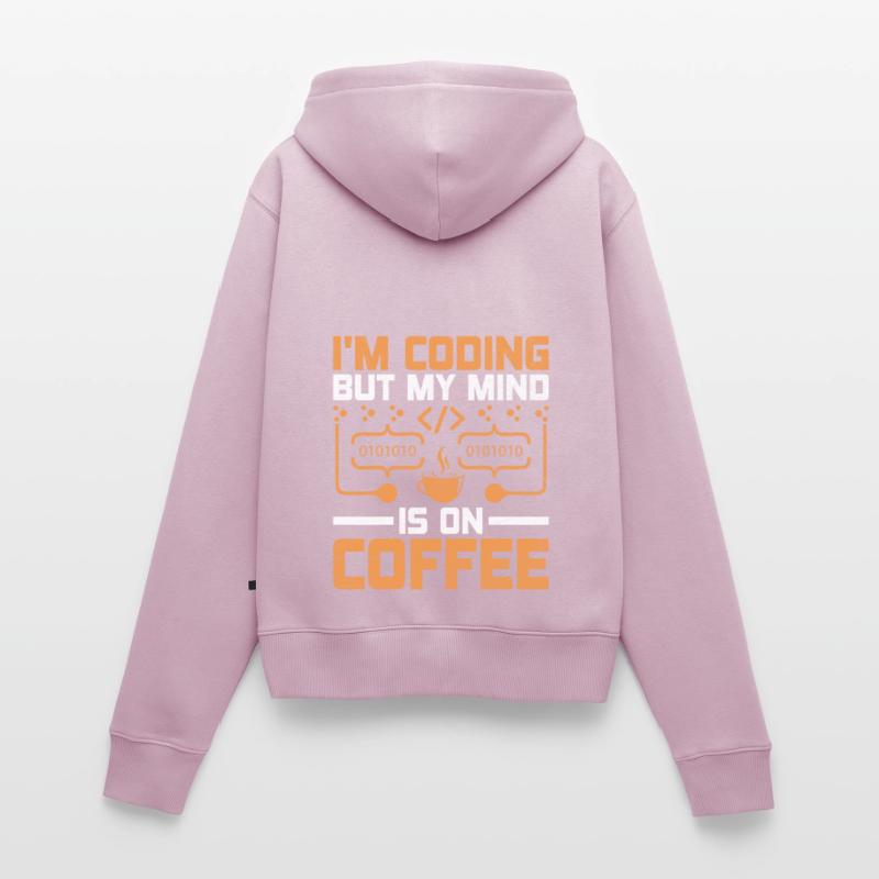 Kaffee-Codierung Programmierer Programmierer Entwickler Nerd Coff Frauen Premium Bio Zip Hoodie