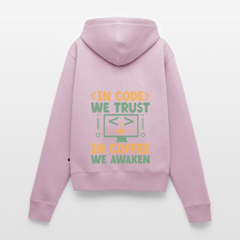 Kaffee-Codierung Programmierer Programmierer Entwickler Nerd Coff Frauen Premium Bio Zip Hoodie