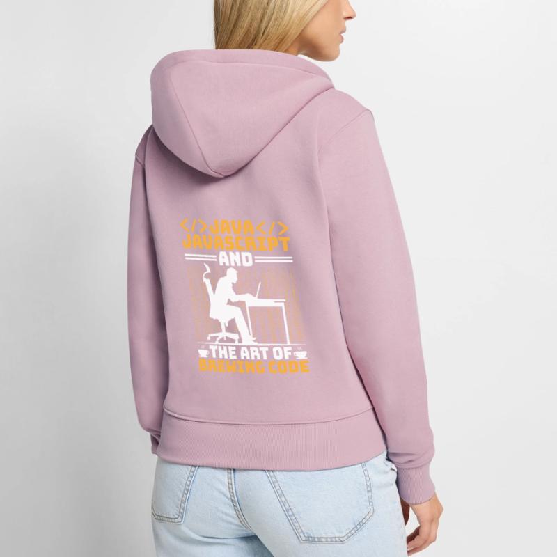Kaffee-Codierung Programmierer Programmierer Entwickler Nerd Coff Frauen Premium Bio Zip Hoodie