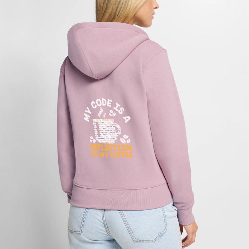 Kaffee-Codierung Programmierer Programmierer Entwickler Nerd Coff Frauen Premium Bio Zip Hoodie