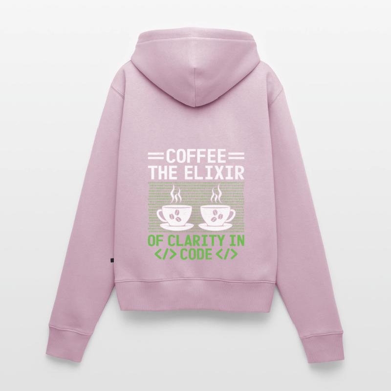 Kaffee-Codierung Programmierer Programmierer Entwickler Nerd Coff Frauen Premium Bio Zip Hoodie