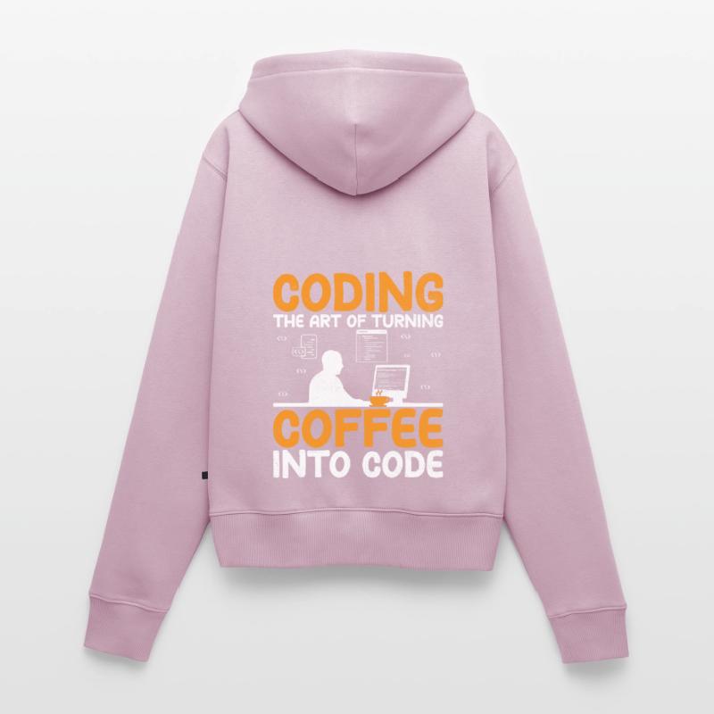 Kaffee-Codierung Programmierer Programmierer Entwickler Nerd Coff Frauen Premium Bio Zip Hoodie