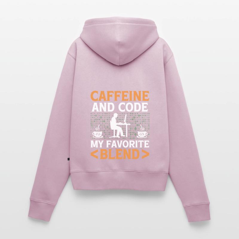 Kaffee-Codierung Programmierer Programmierer Entwickler Nerd Coff Frauen Premium Bio Zip Hoodie