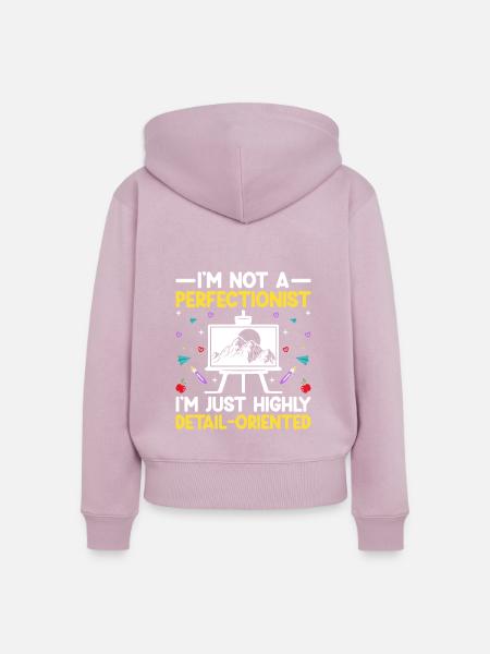 Kunstlehrer Schullehrer Lustige Kunstlehrer Scho - Frauen Premium Bio Zip Hoodie - Altrosa