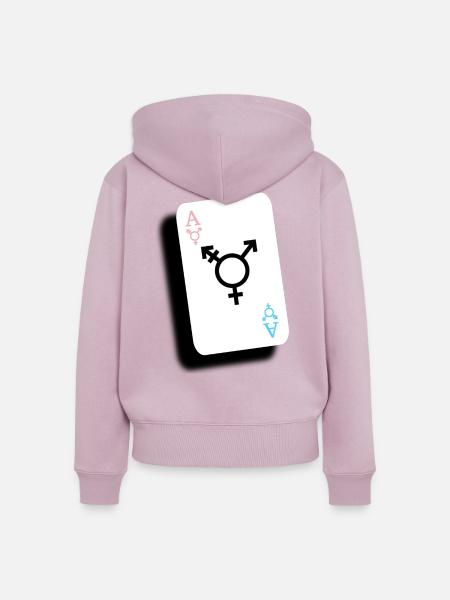 Ace of Trans - Frauen Premium Bio Zip Hoodie - Altrosa
