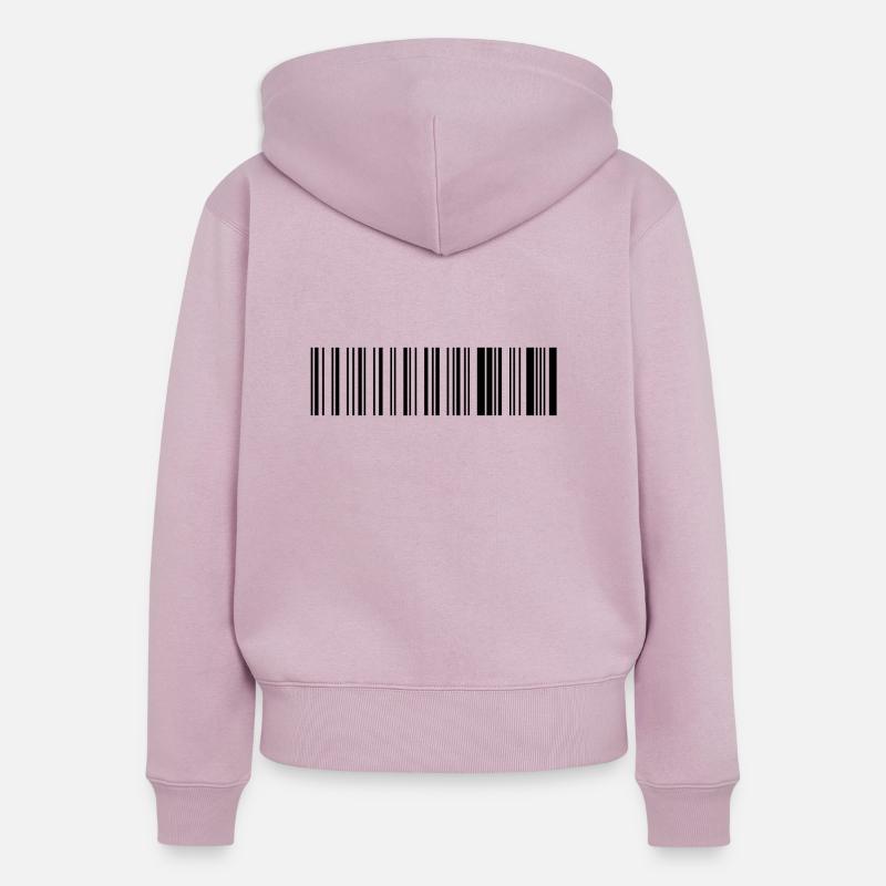 barcode. - Frauen Premium Bio Zip Hoodie - Altrosa