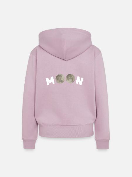 Moon - Frauen Premium Bio Zip Hoodie - Altrosa
