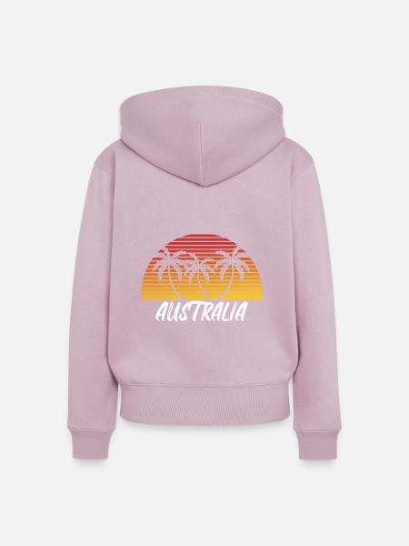 Australia - Frauen Premium Bio Zip Hoodie - Altrosa