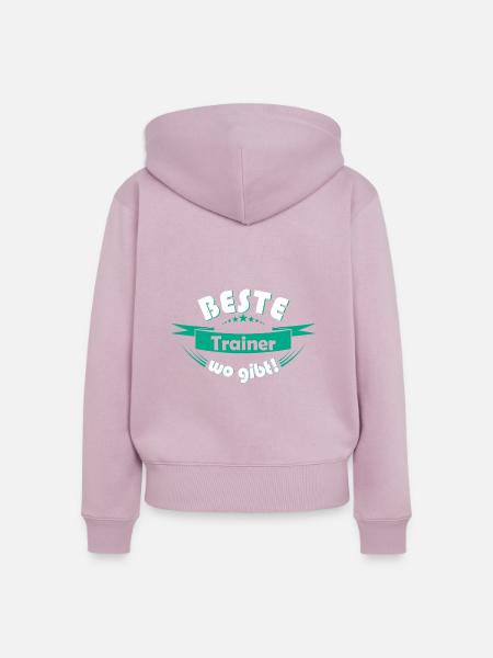 Trainer - Frauen Premium Bio Zip Hoodie - Altrosa