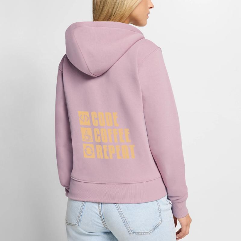 Kaffee-Codierung Programmierer Programmierer Entwickler Nerd Coff Frauen Premium Bio Zip Hoodie