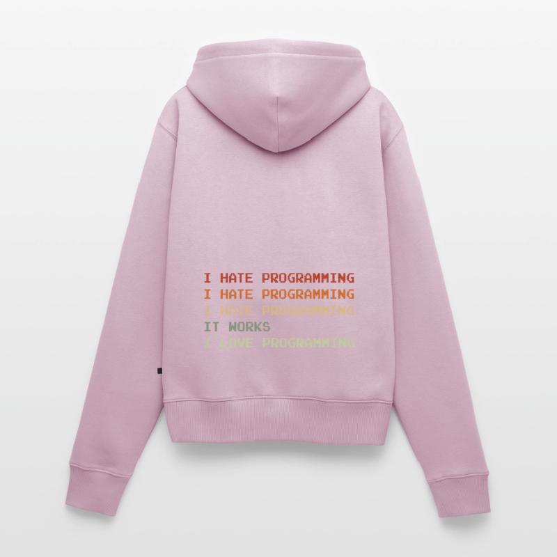 Things I Hate Programming Coder Coding Developer S Frauen Premium Bio Zip Hoodie