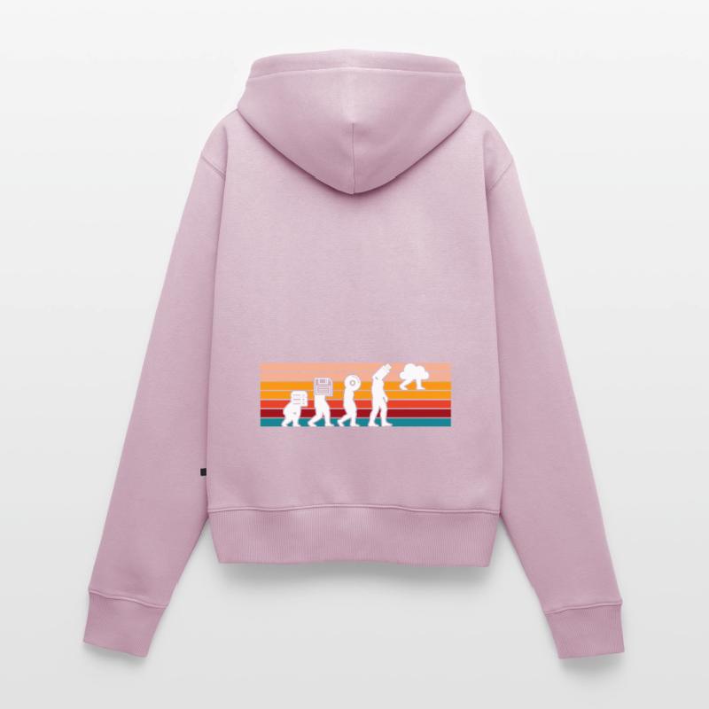 Evolution Of Man Coding Software Developer Program Frauen Premium Bio Zip Hoodie