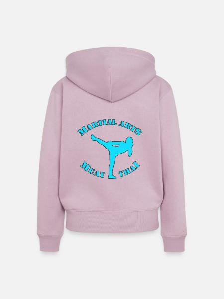 MUAY THAI - Frauen Premium Bio Zip Hoodie - Altrosa